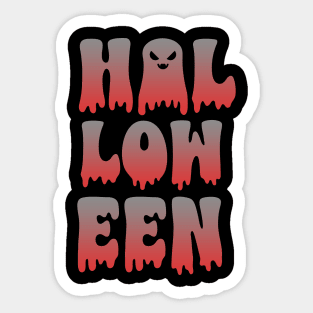 Halloween grey red gradient easy costume Sticker